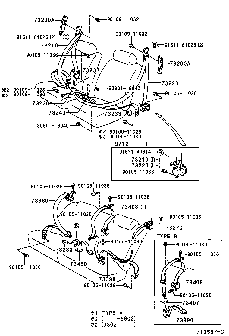  CALDINA |  SEAT BELT CHILD RESTRAINT SEAT