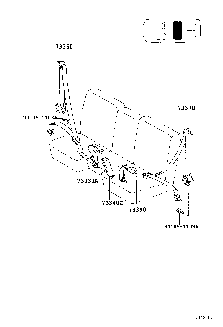  LITE TOWNACE NOAH V |  SEAT BELT