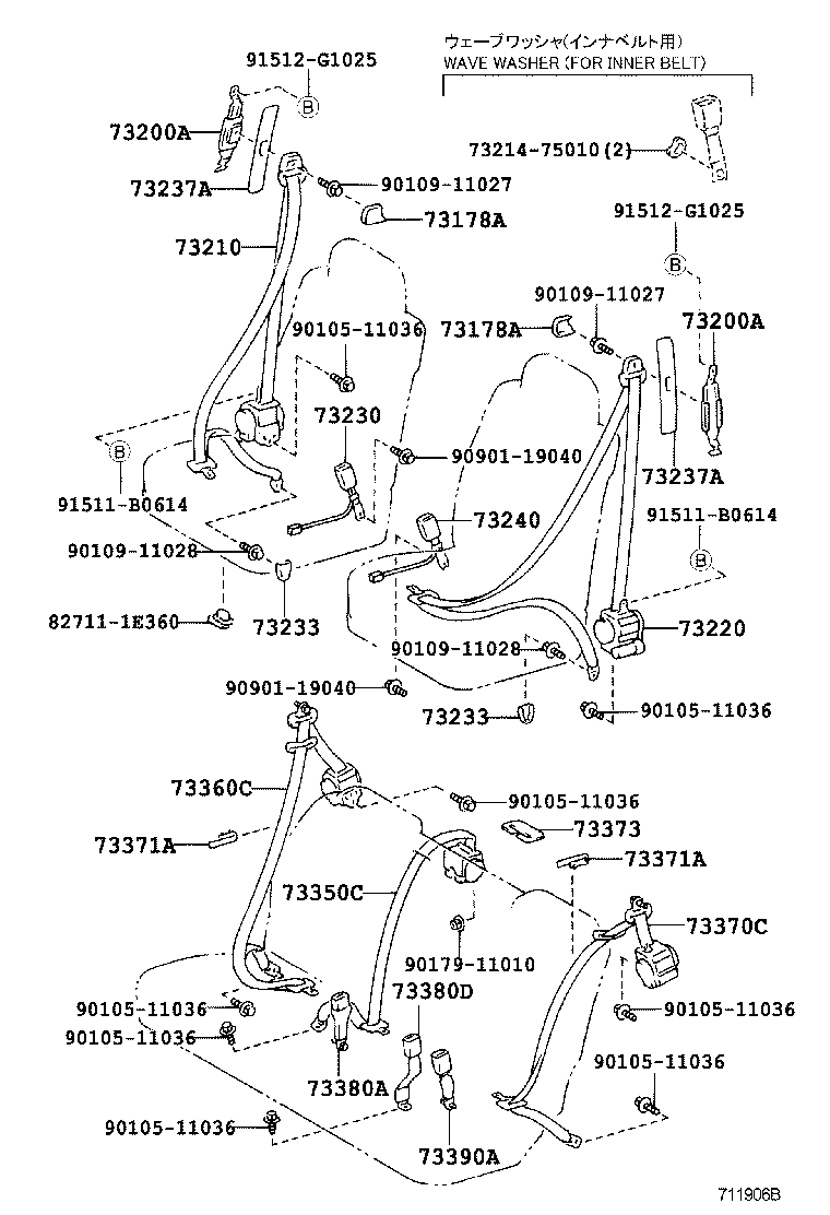  KLUGER L V |  SEAT BELT CHILD RESTRAINT SEAT