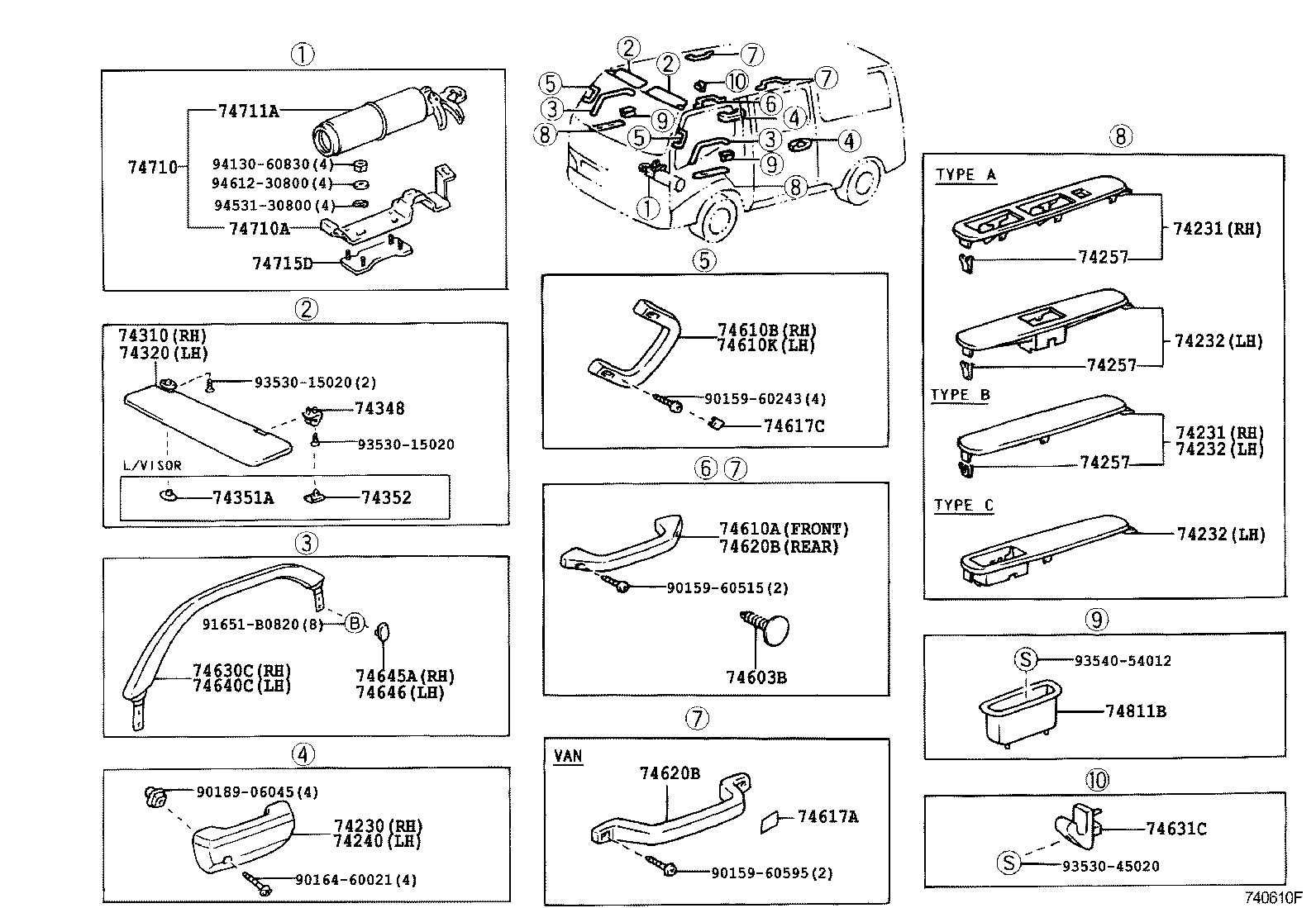  DYNA TOYOACE |  ARMREST VISOR