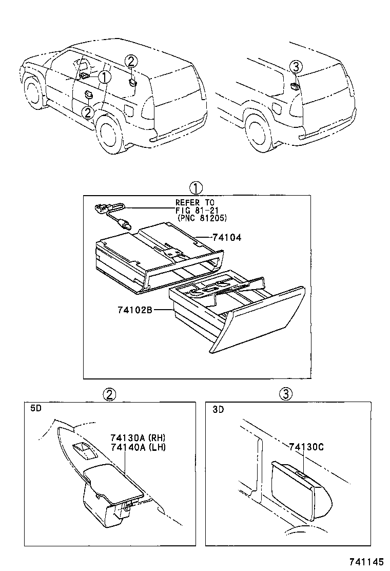  LAND CRUISER PRADO |  ASH RECEPTACLE