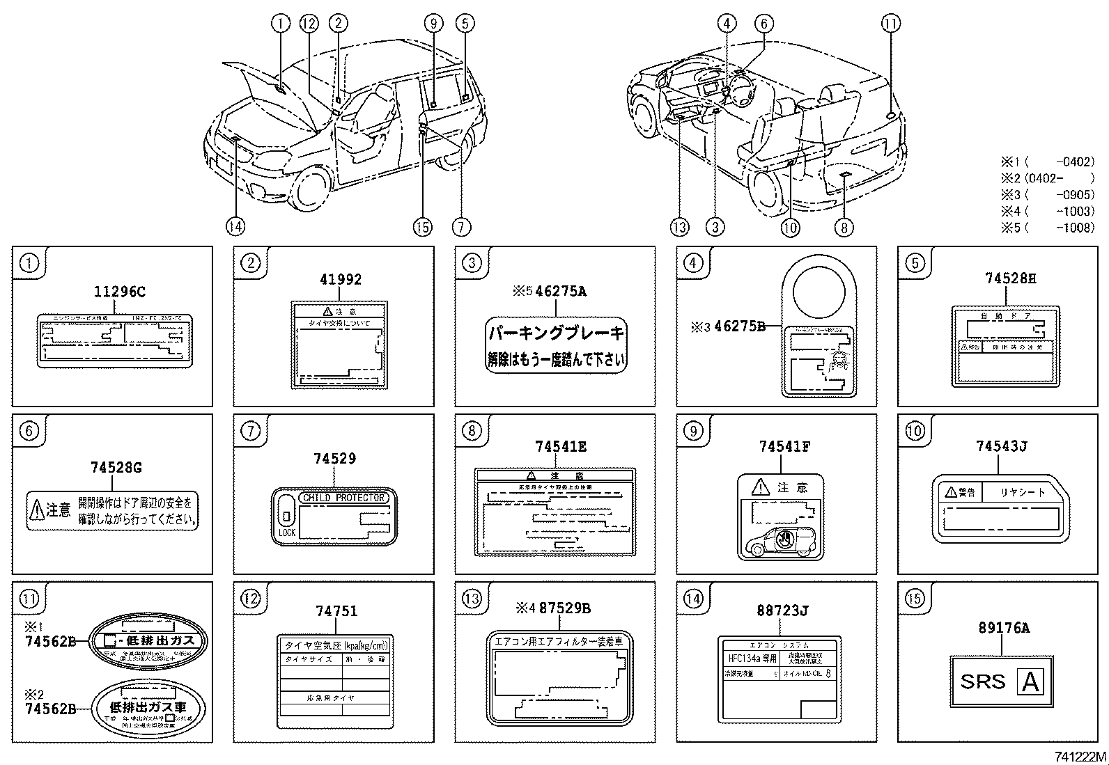  RAUM |  CAUTION PLATE EXTERIOR INTERIOR