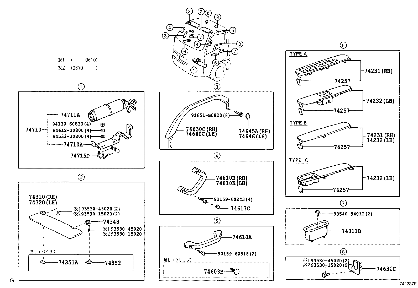  DYNA TOYOACE HV |  ARMREST VISOR