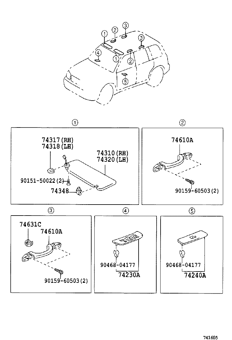  KLUGER HV |  ARMREST VISOR