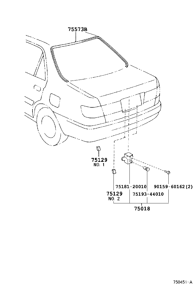  CALDINA |  REAR MOULDING