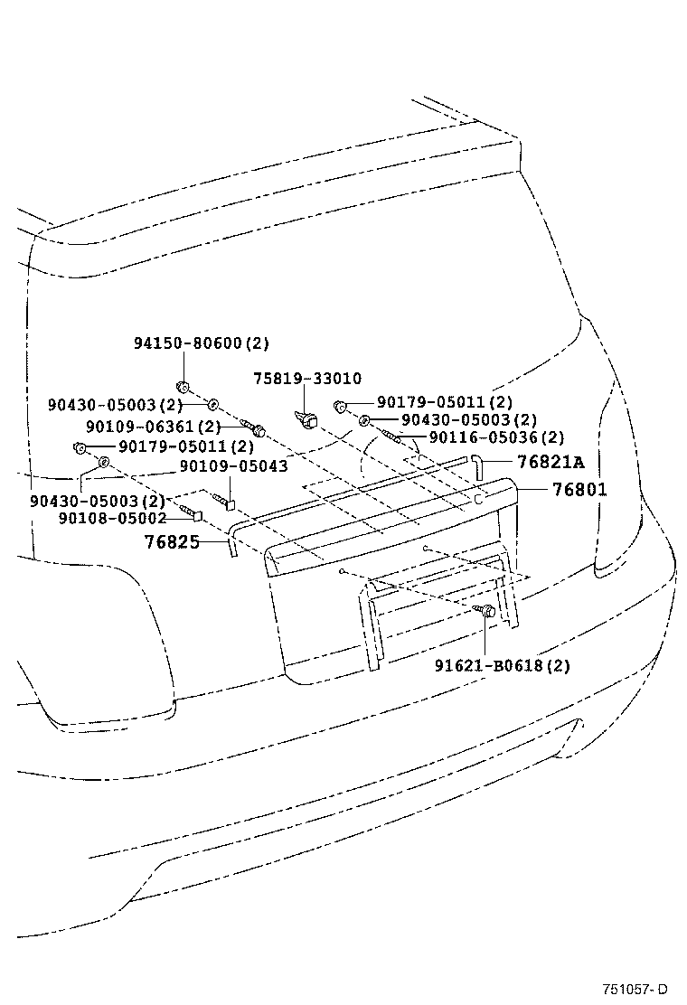  IST |  REAR MOULDING
