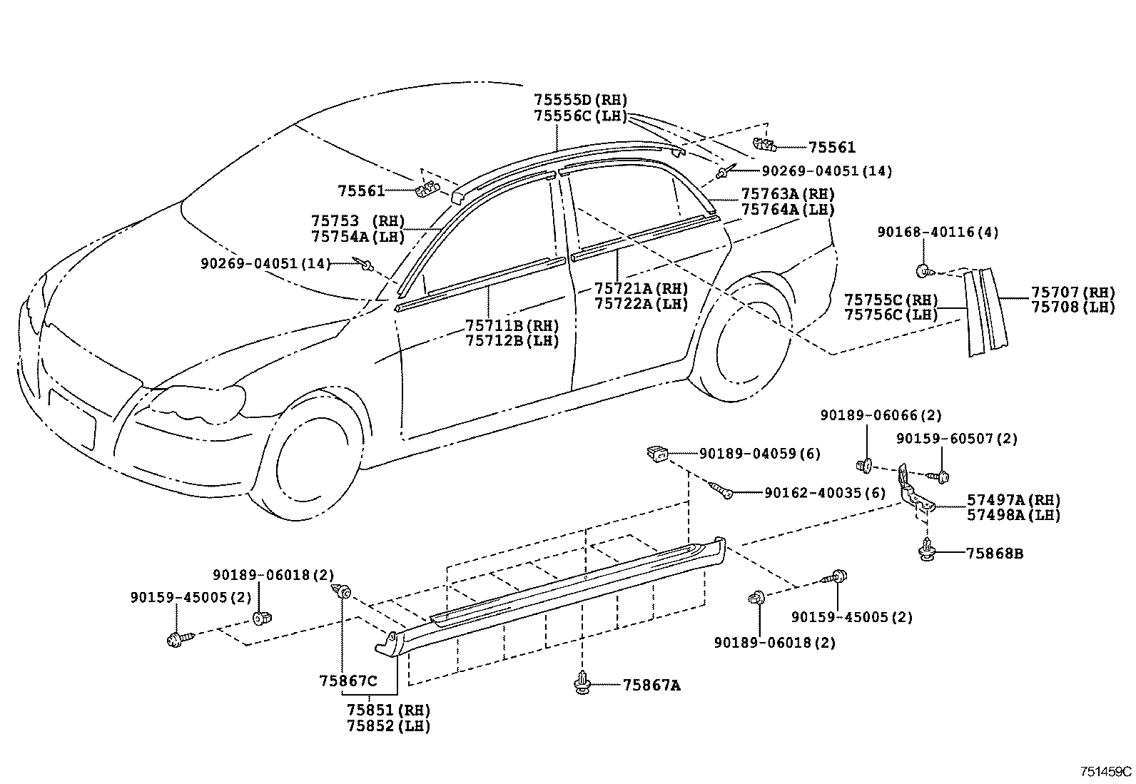  MARK X |  SIDE MOULDING