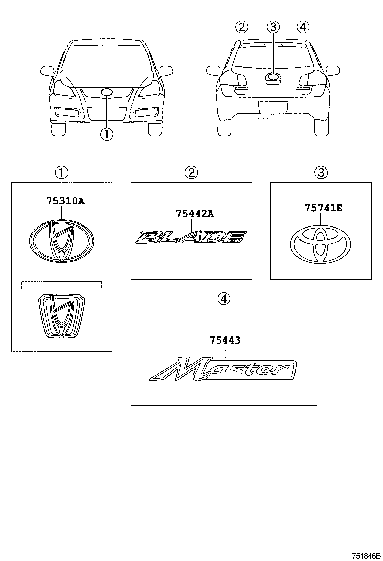  BLADE |  EMBLEM NAME PLATE EXTERIOR INTERIOR
