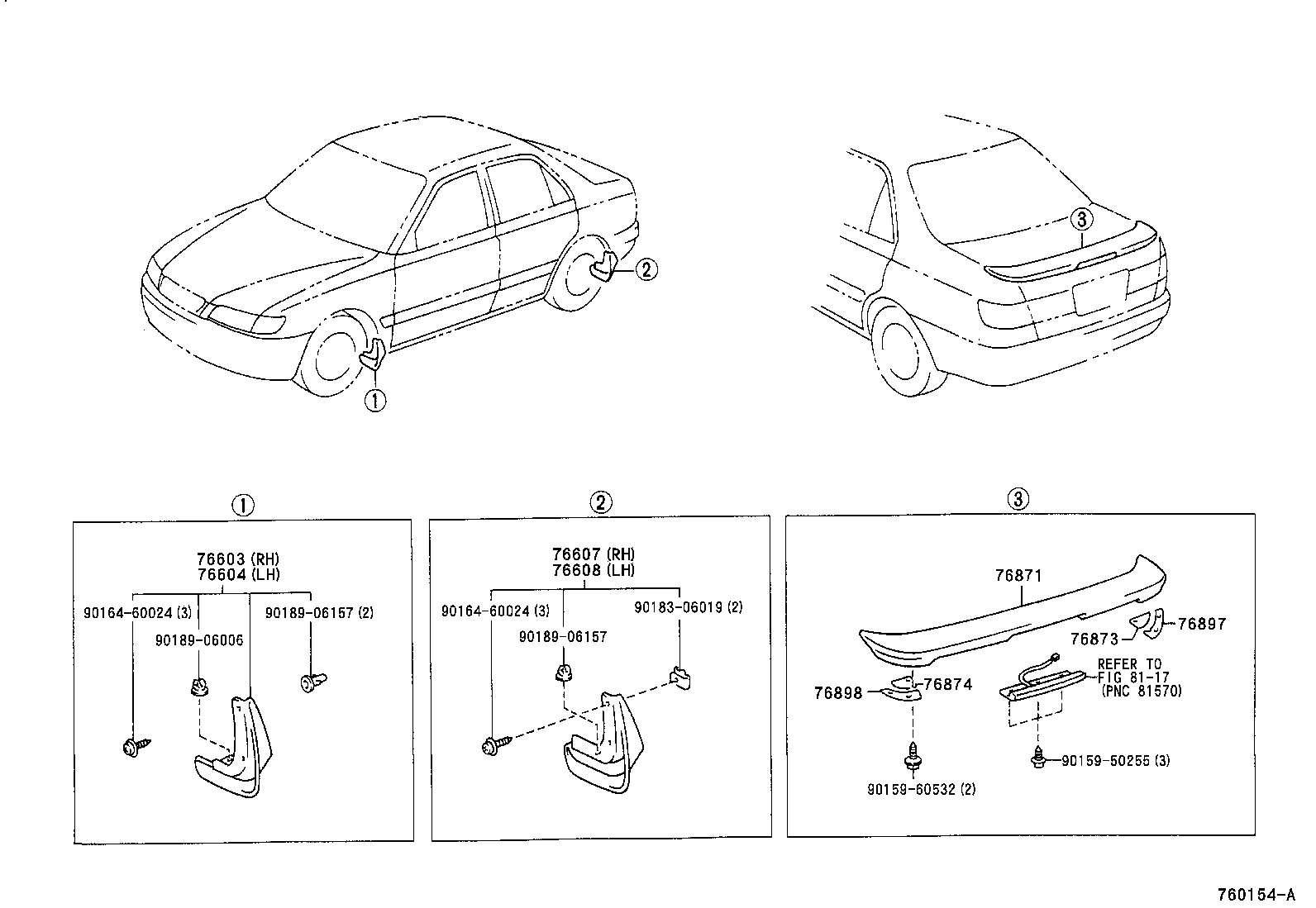  CALDINA |  MUDGUARD SPOILER