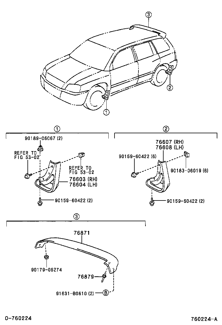  KLUGER L V |  MUDGUARD SPOILER