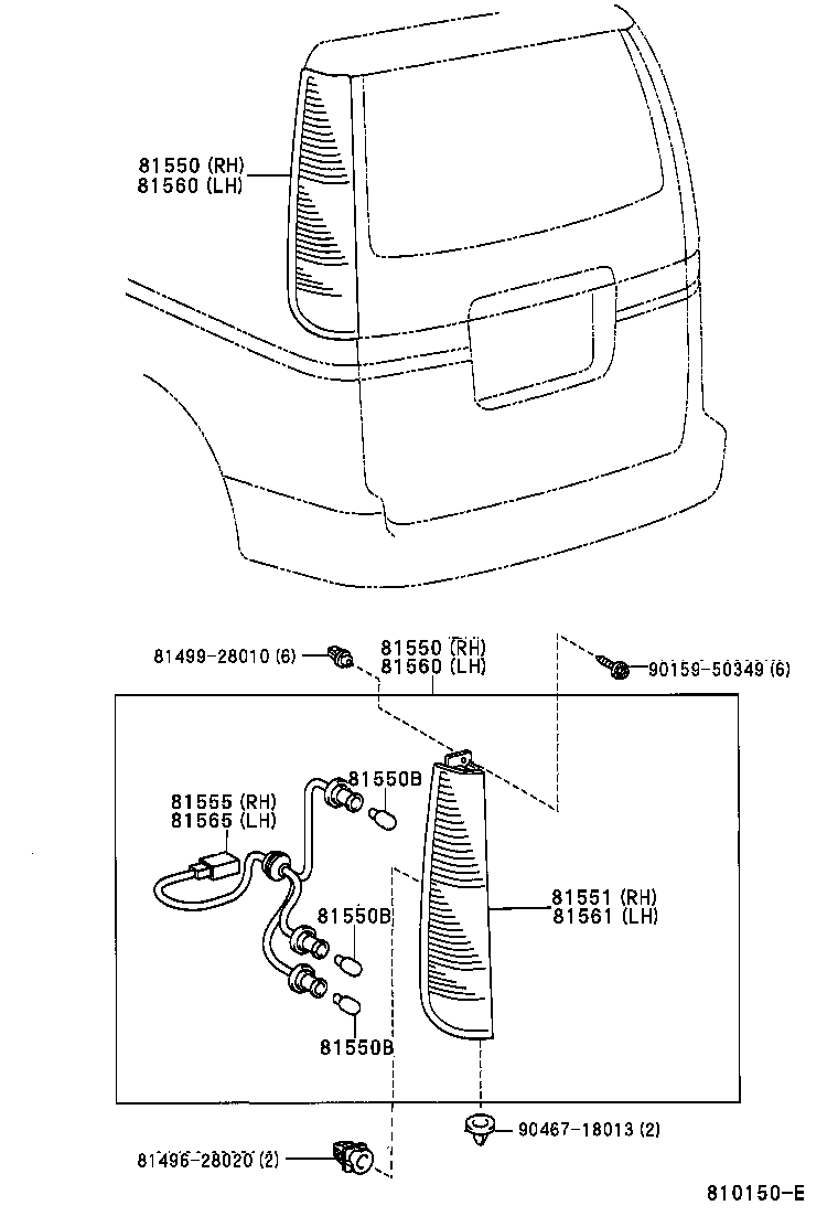  LITE TOWNACE NOAH V |  REAR COMBINATION LAMP