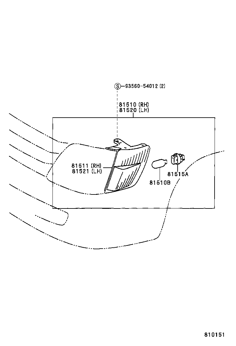  LITE TOWNACE NOAH V |  FRONT TURN SIGNAL LAMP