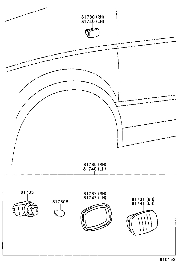  LITE TOWNACE NOAH V |  SIDE TURN SIGNAL LAMP OUTER MIRROR LAMP