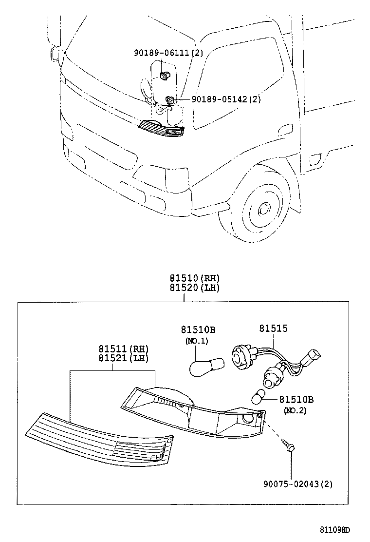  DYNA TOYOACE |  FRONT TURN SIGNAL LAMP