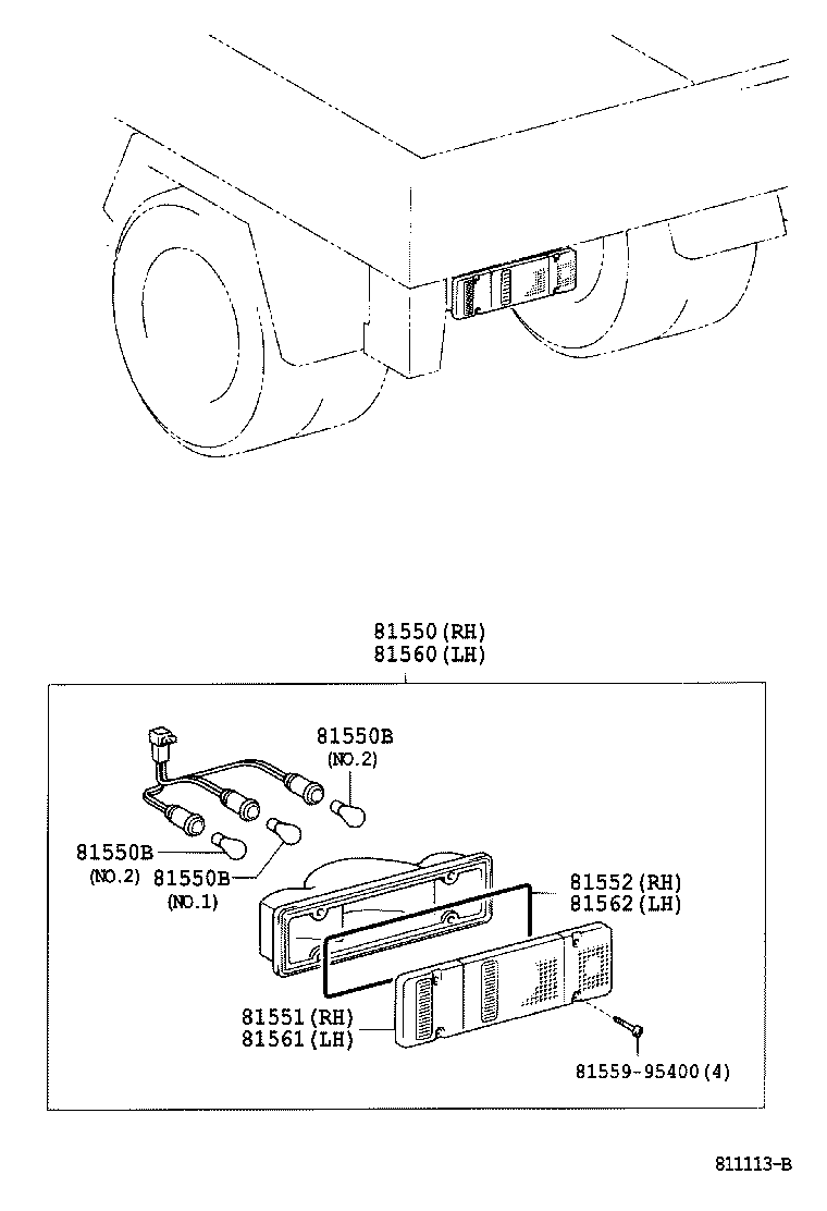  DYNA TOYOACE |  REAR COMBINATION LAMP