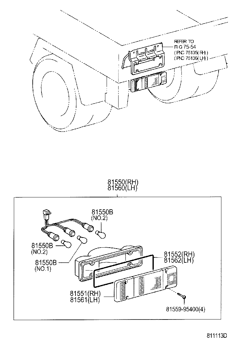  DYNA TOYOACE |  REAR COMBINATION LAMP
