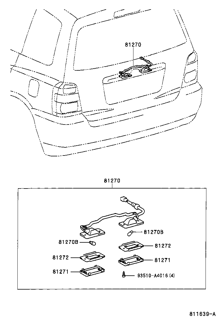 KLUGER L V |  REAR LICENSE PLATE LAMP