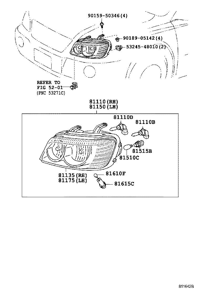  KLUGER L V |  HEADLAMP