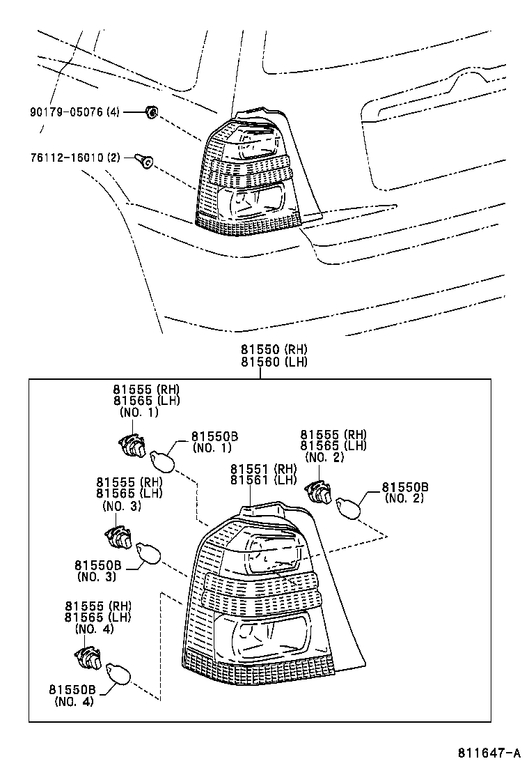  KLUGER L V |  REAR COMBINATION LAMP