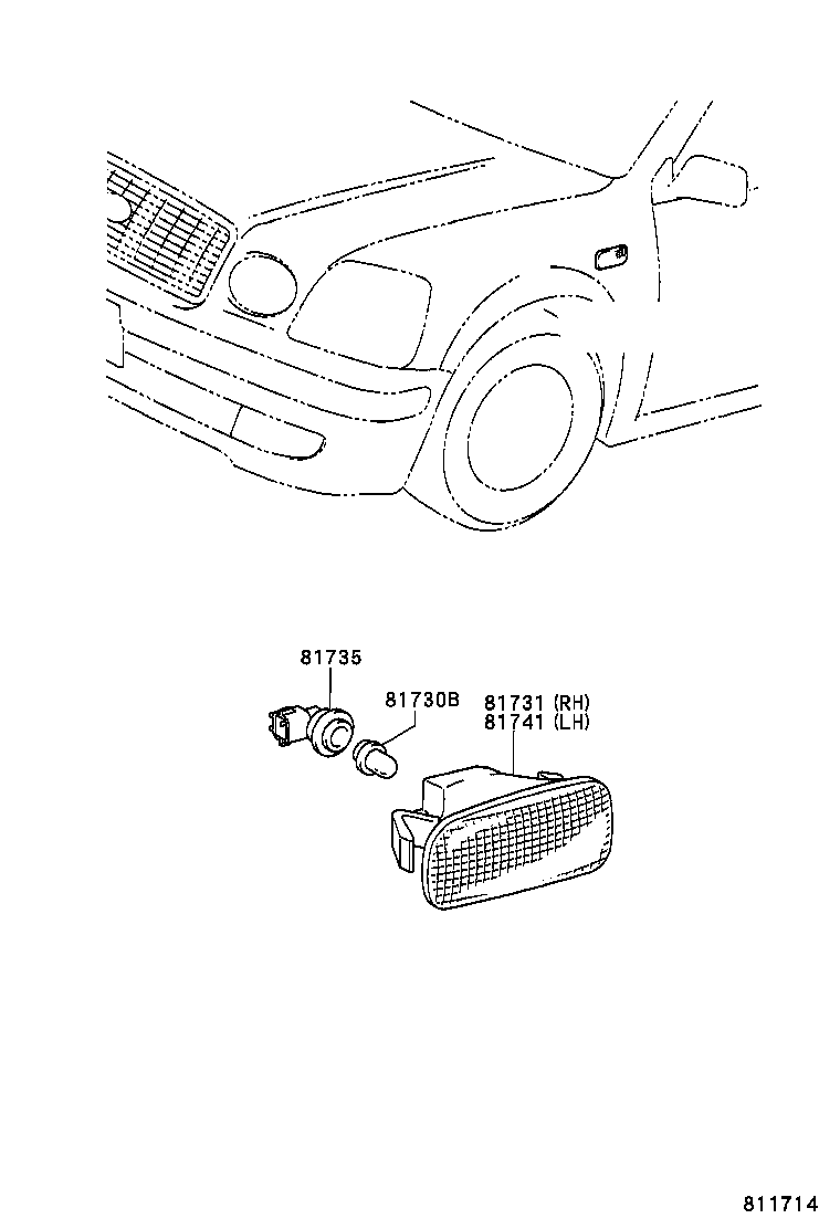  PROGRES |  SIDE TURN SIGNAL LAMP OUTER MIRROR LAMP