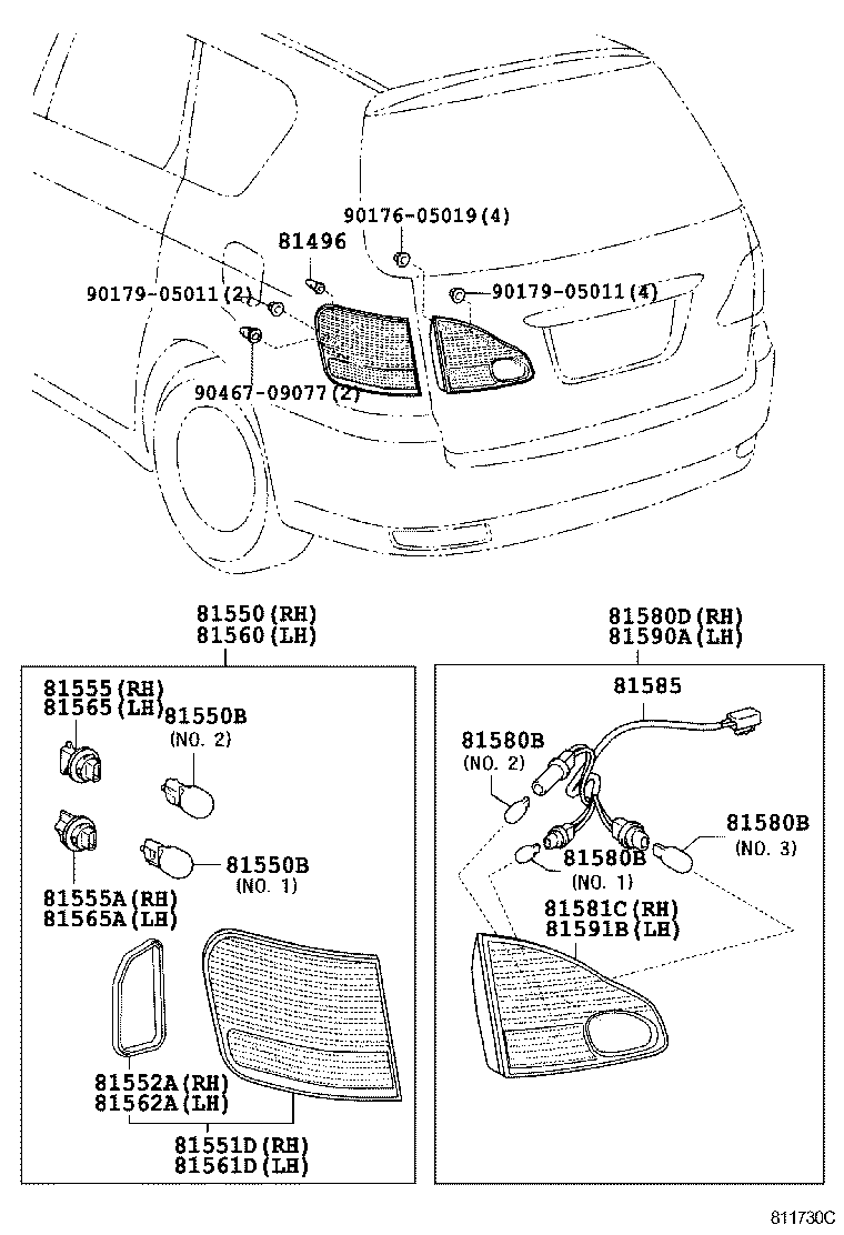  IPSUM |  REAR COMBINATION LAMP
