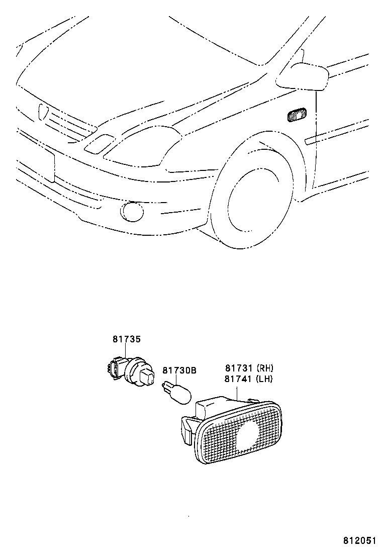  MARK 2 MARK 2 BLIT |  SIDE TURN SIGNAL LAMP OUTER MIRROR LAMP