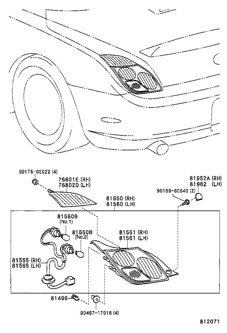  SOARER SC430 |  REAR COMBINATION LAMP
