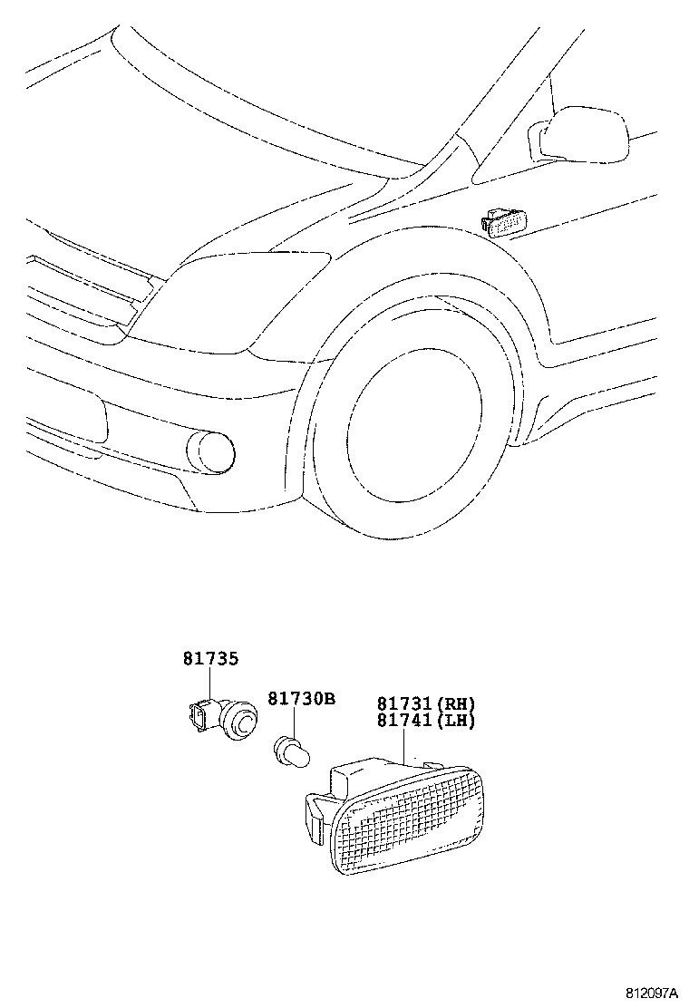  IST |  SIDE TURN SIGNAL LAMP OUTER MIRROR LAMP