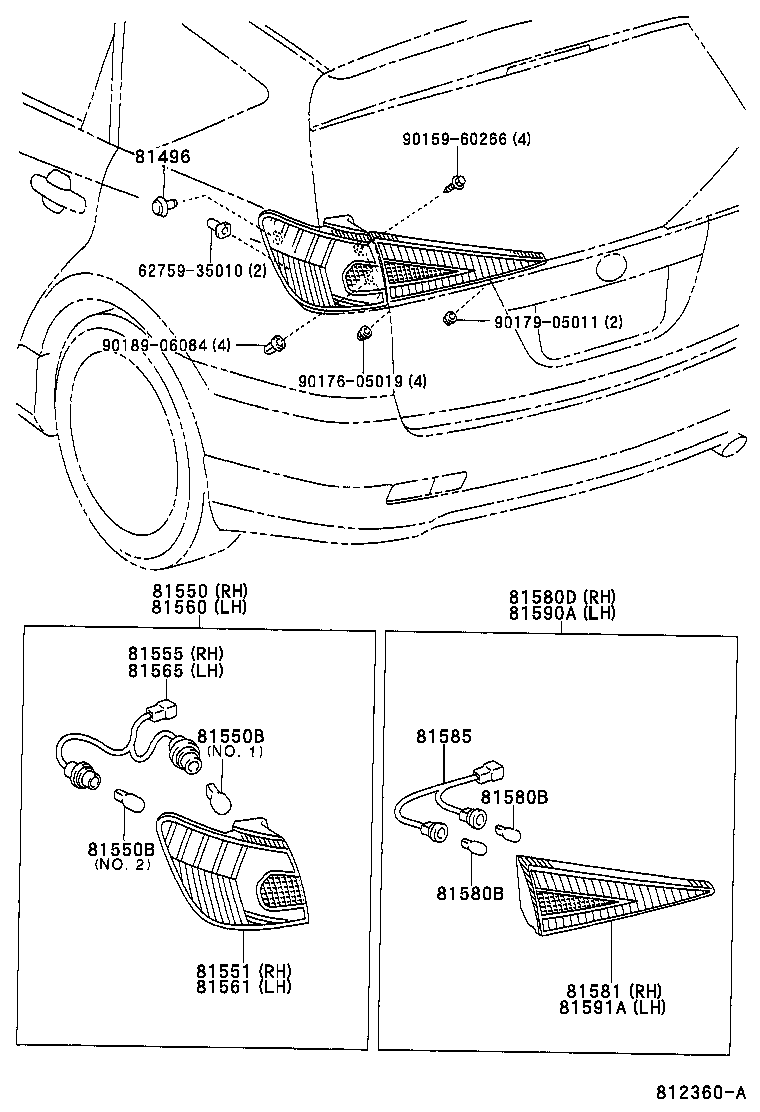  CALDINA |  REAR COMBINATION LAMP