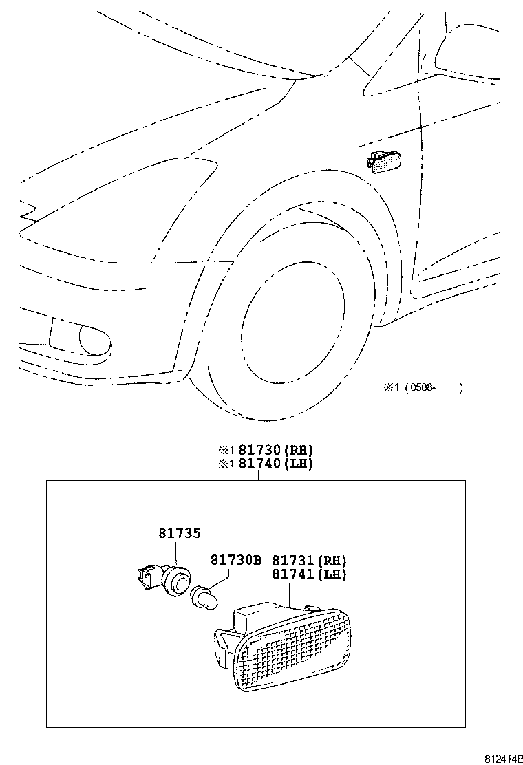  WISH |  SIDE TURN SIGNAL LAMP OUTER MIRROR LAMP