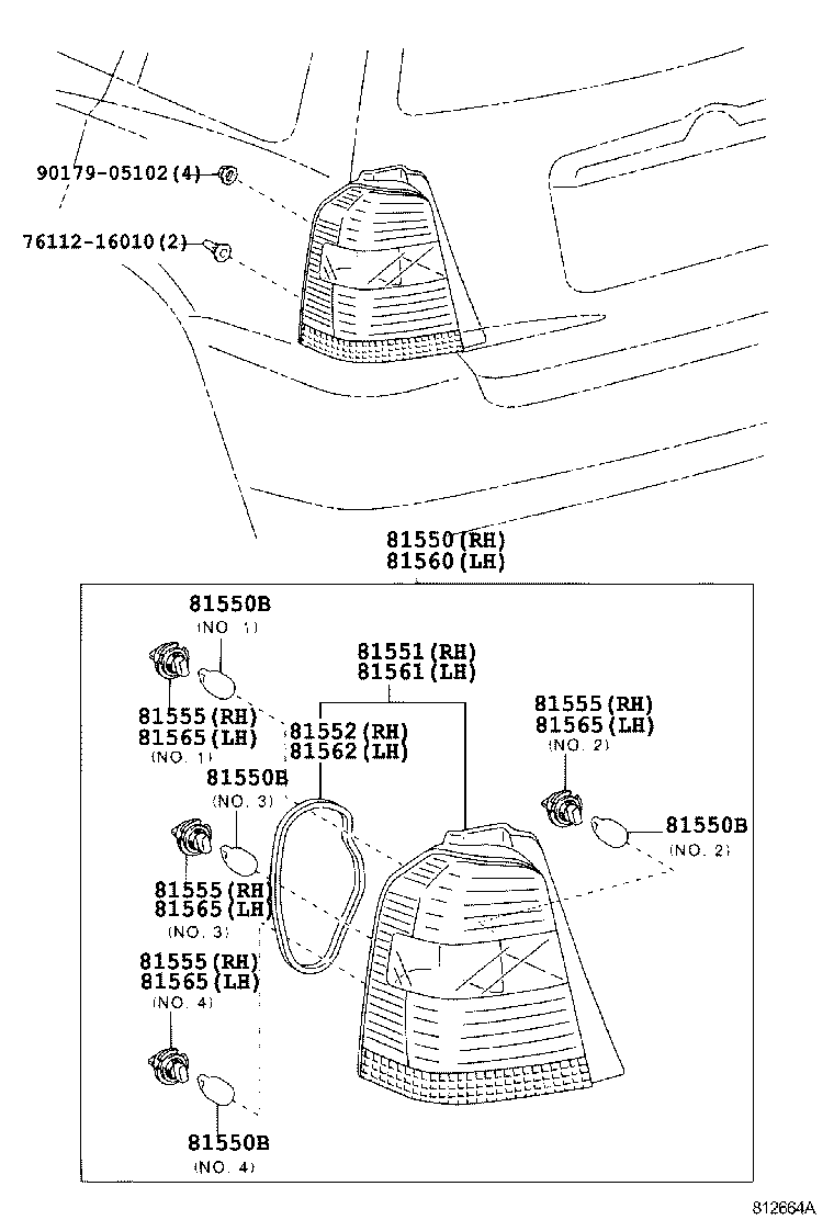  KLUGER L V |  REAR COMBINATION LAMP