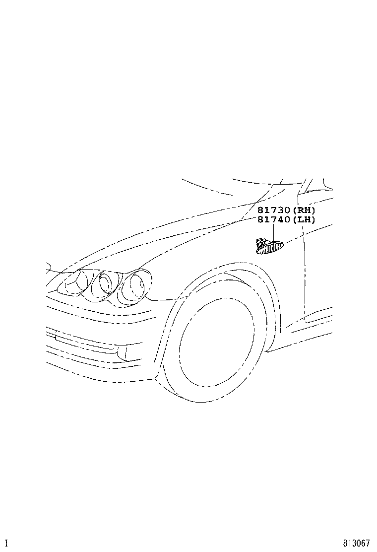  MARK X |  SIDE TURN SIGNAL LAMP OUTER MIRROR LAMP