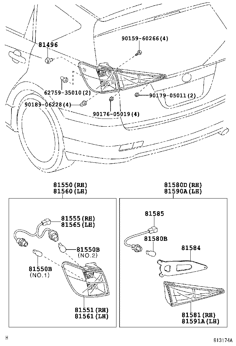  CALDINA |  REAR COMBINATION LAMP