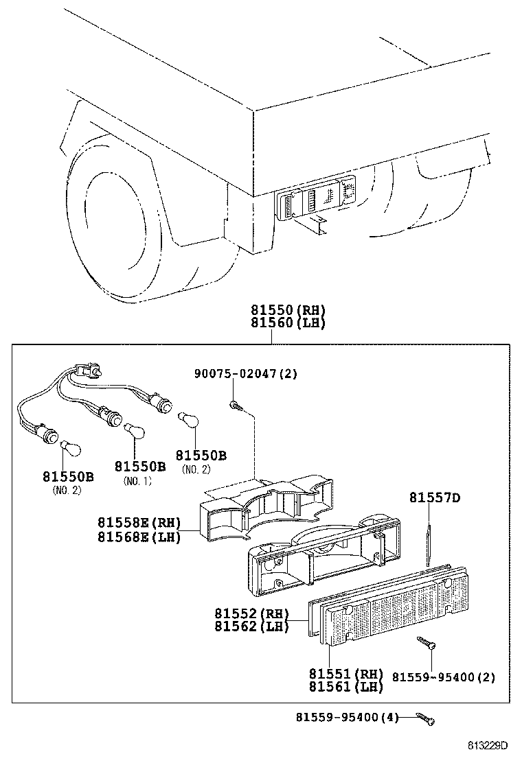  DYNA TOYOACE |  REAR COMBINATION LAMP