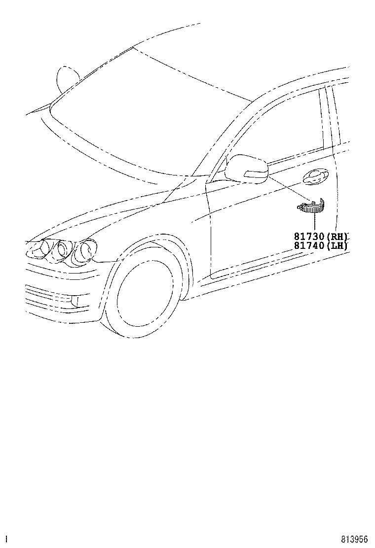  MARK X |  SIDE TURN SIGNAL LAMP OUTER MIRROR LAMP