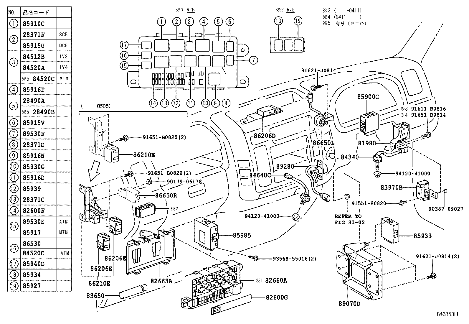  DYNA TOYOACE |  SWITCH RELAY COMPUTER