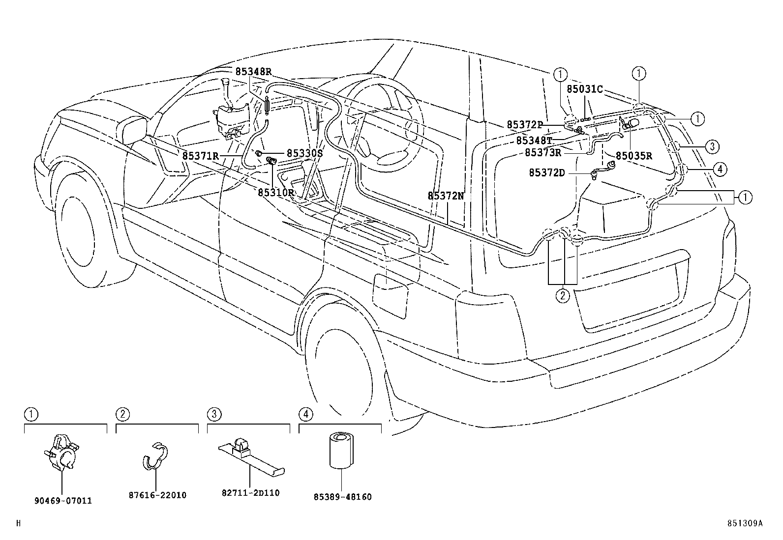  KLUGER L V |  REAR WASHER