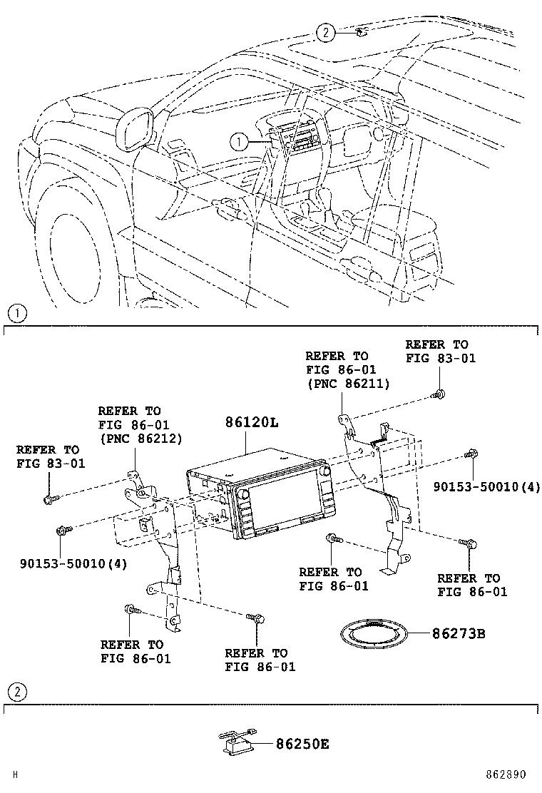  LAND CRUISER PRADO |  NAVIGATION FRONT MONITOR DISPLAY