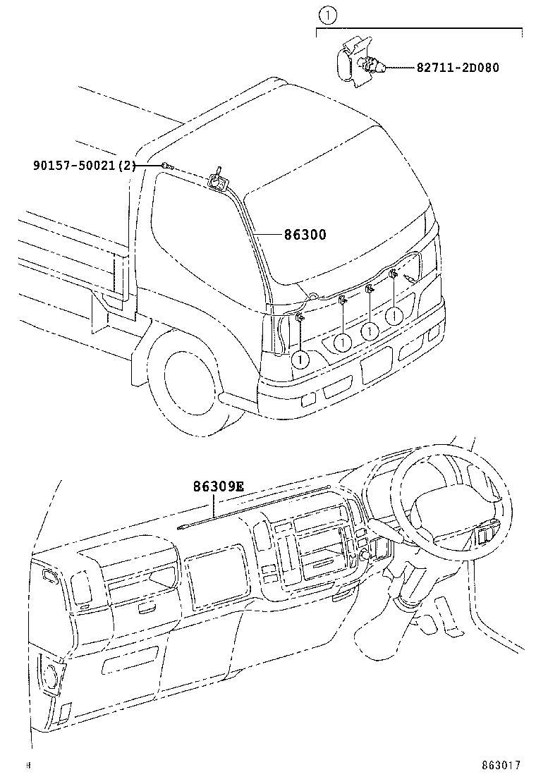  DYNA TOYOACE HV |  ANTENNA