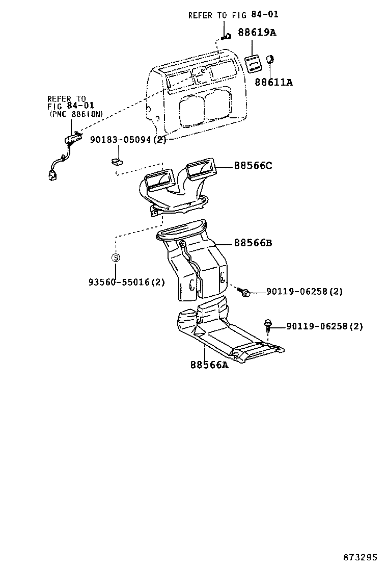  DYNA TOYOACE |  HEATING AIR CONDITIONING CONTROL AIR DUCT