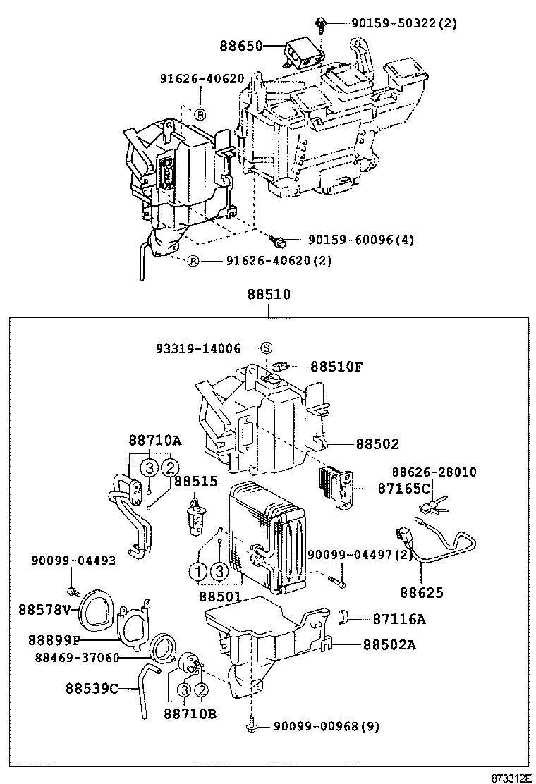  DYNA TOYOACE |  HEATING AIR CONDITIONING COOLER UNIT