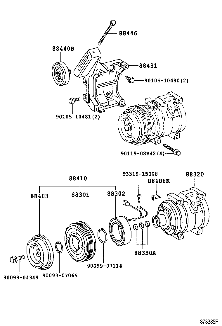  DYNA TOYOACE |  HEATING AIR CONDITIONING COMPRESSOR