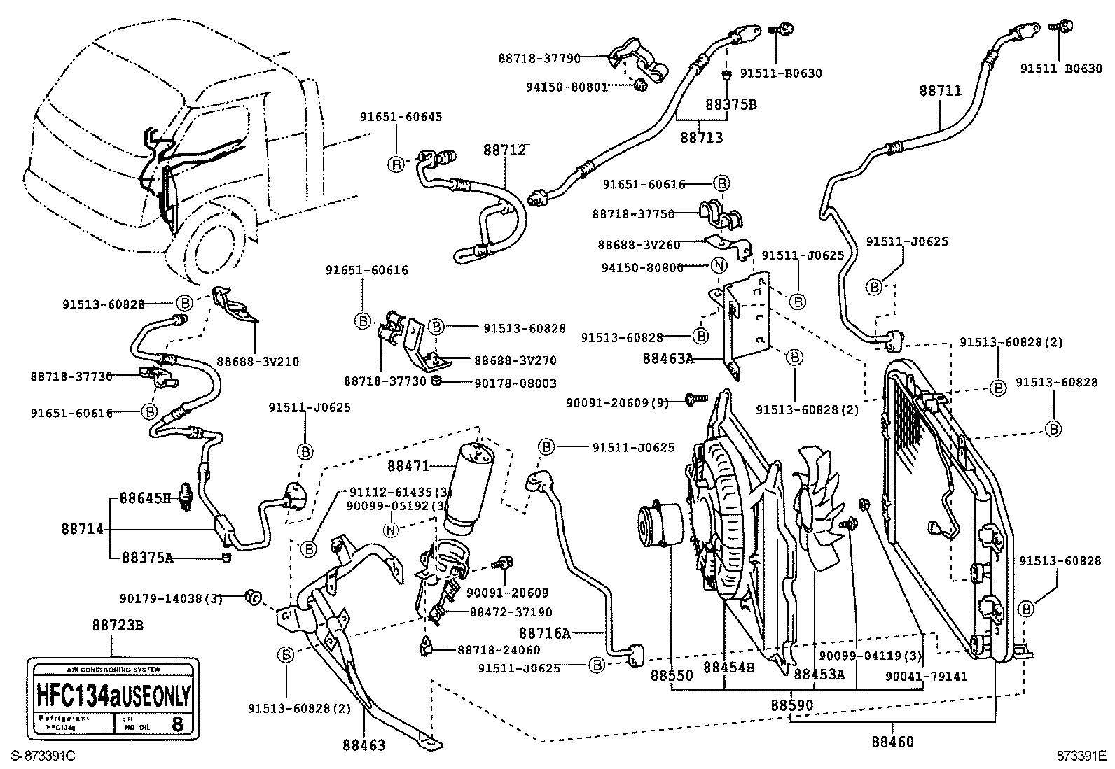  DYNA TOYOACE |  HEATING AIR CONDITIONING COOLER PIPING