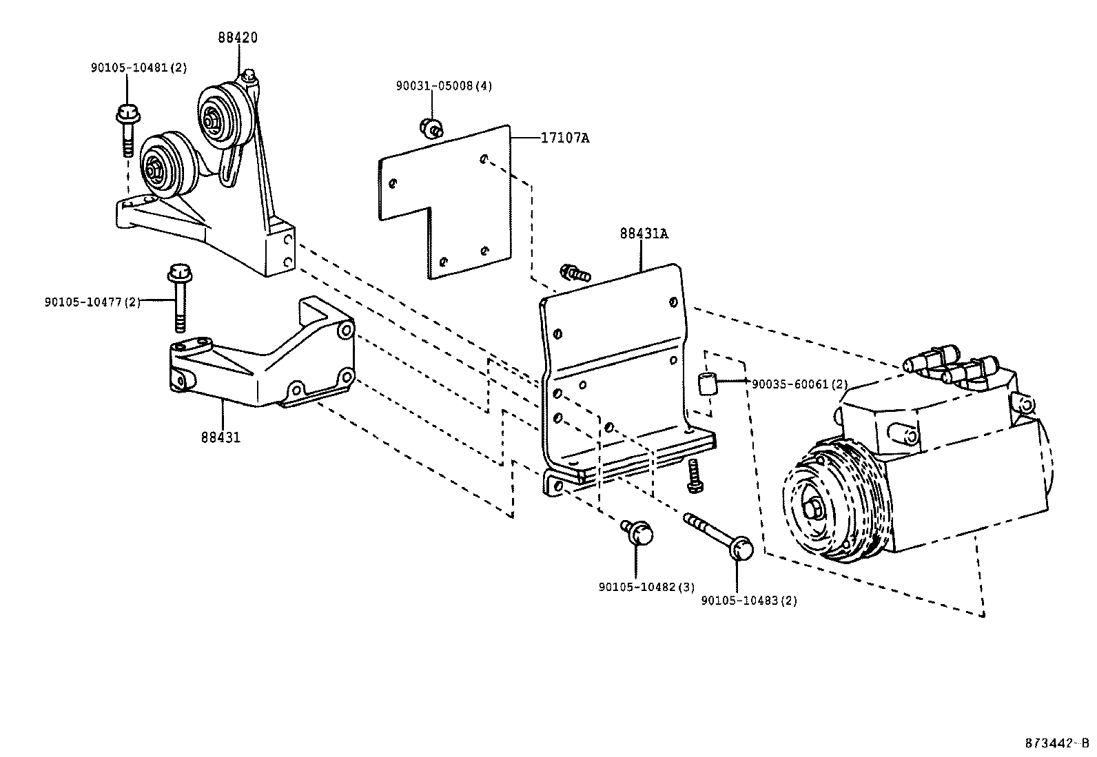  DYNA TOYOACE |  HEATING AIR CONDITIONING COMPRESSOR