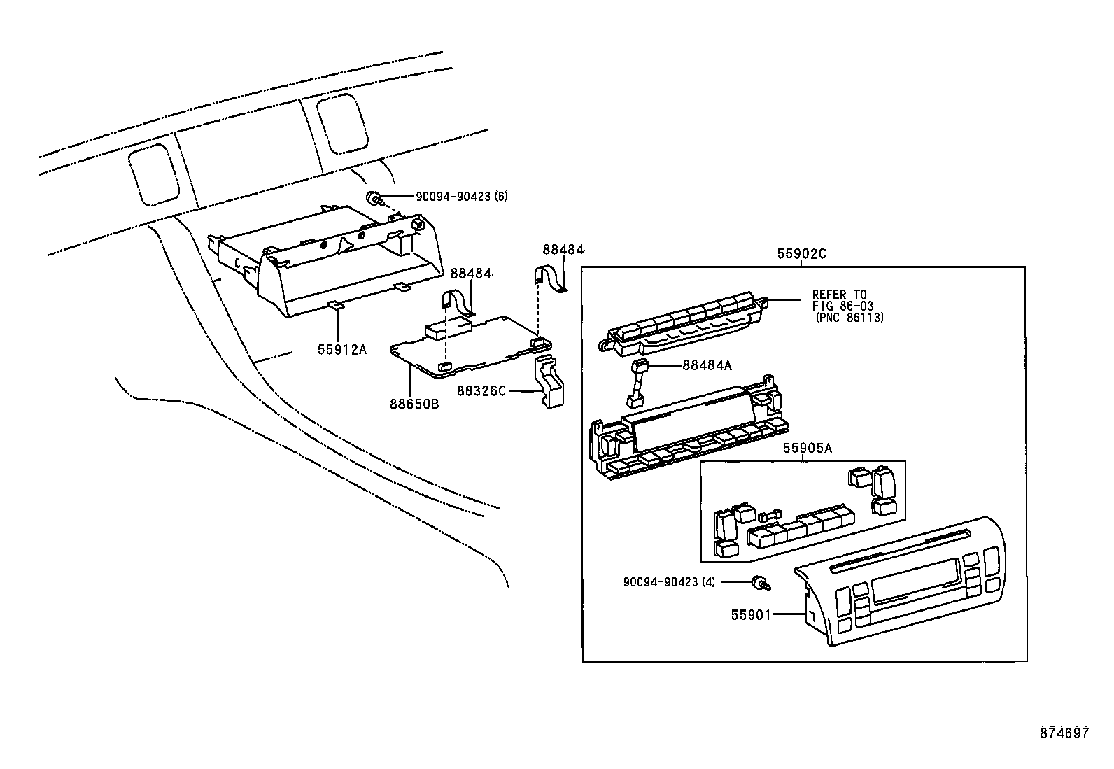  SOARER SC430 |  HEATING AIR CONDITIONING CONTROL AIR DUCT