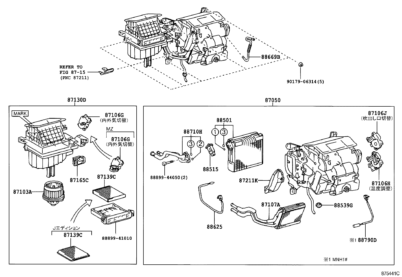  ALPHARD G V |  HEATING AIR CONDITIONING COOLER UNIT