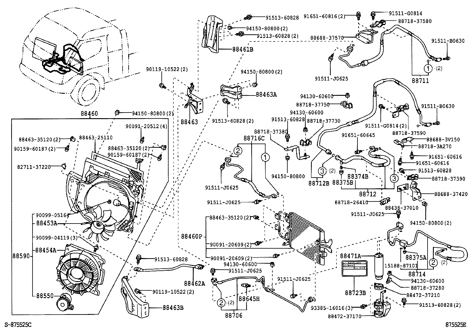  DYNA TOYOACE |  HEATING AIR CONDITIONING COOLER PIPING
