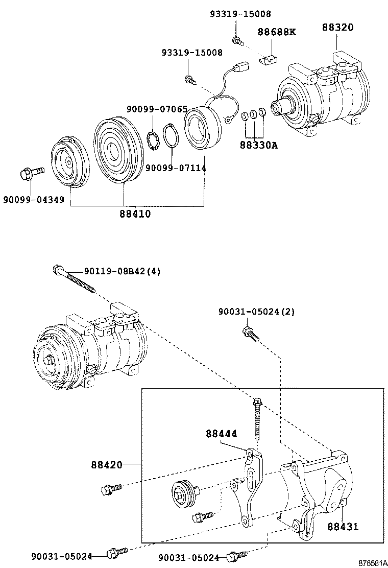 DYNA TOYOACE |  HEATING AIR CONDITIONING COMPRESSOR
