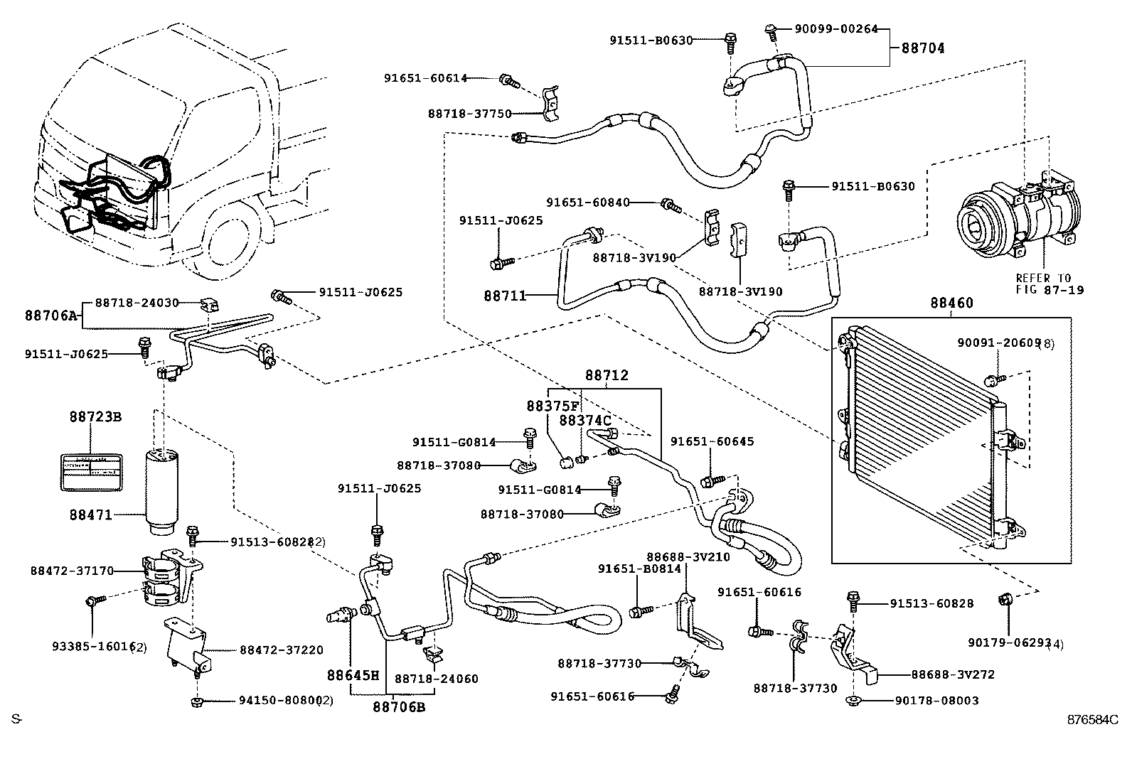  DYNA TOYOACE |  HEATING AIR CONDITIONING COOLER PIPING