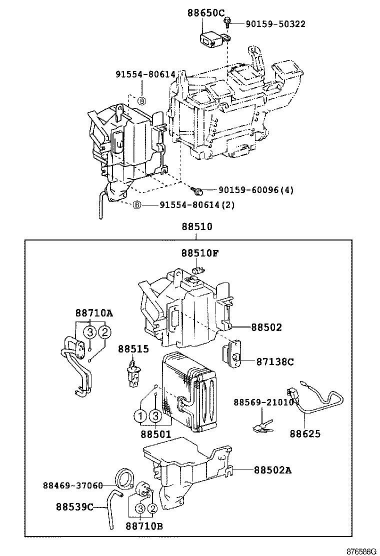  DYNA TOYOACE HV |  HEATING AIR CONDITIONING COOLER UNIT